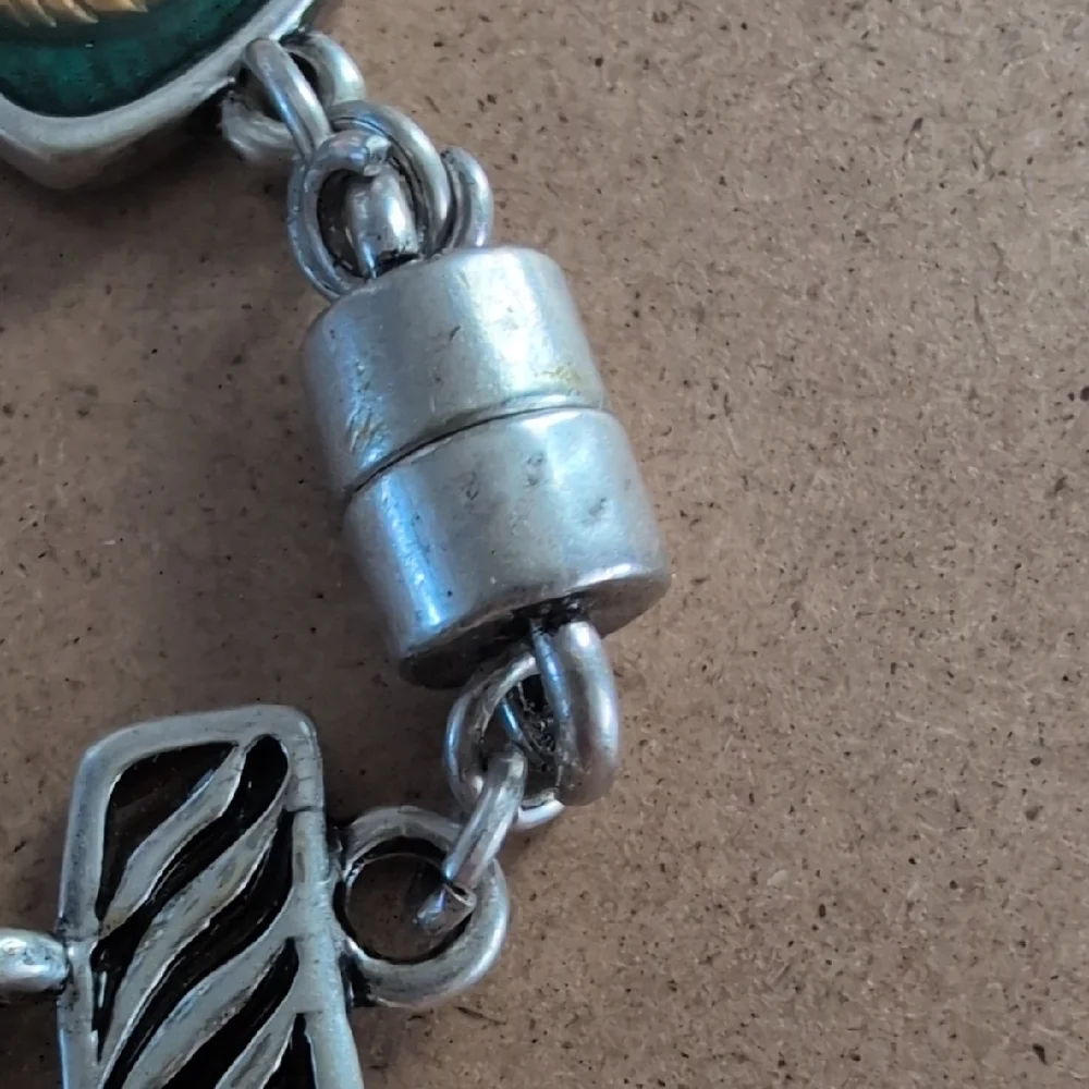 Artisan Silver and Gold Charm Bracelet